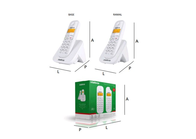 TELEFONE SEM FIO RAMAL TS 3112 BRANCO INTELBRAS Duetec