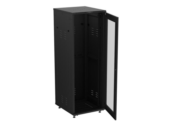 RACK 40U X 670MM PISO C PORTA ACRILICO DESMONTAVEL PRETO RPD 4067 ...